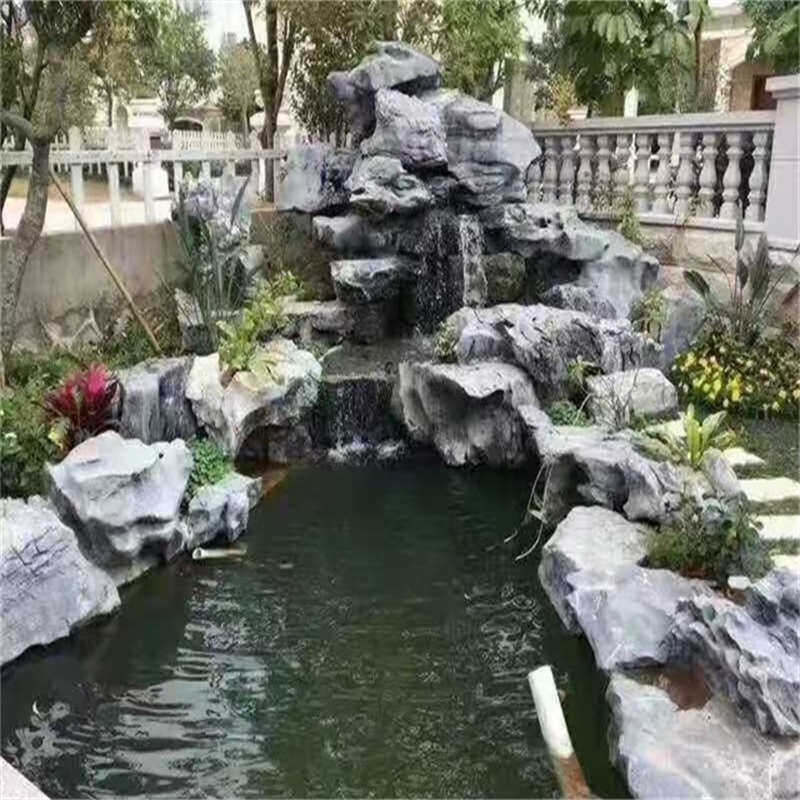 茂名庭院假山鱼池图片